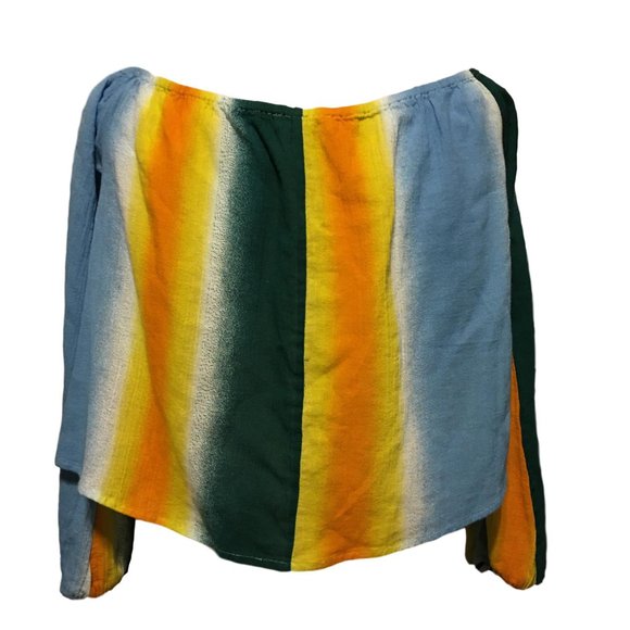 BCBG Faded Stripe Crop Top - Small - Picture 4 of 5